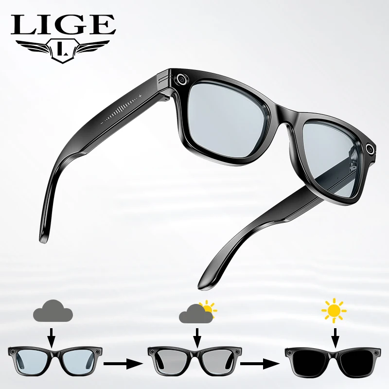 

Smart Glasses 8 Million Pixels Recording Videos AI Photo Recognition Answer Translation 270mAh IP65 Waterproof Bluetooth Glasses