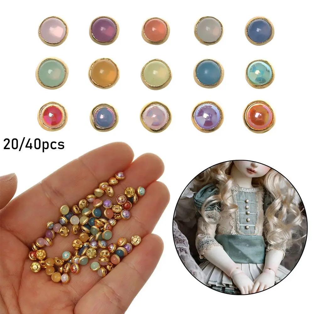 20/40pcs Handmade Dollhouse Miniature DIY Craft Pullip Clothing Sewing 1/6 Dolls DIY  Clothes Mini Pearl Buttons