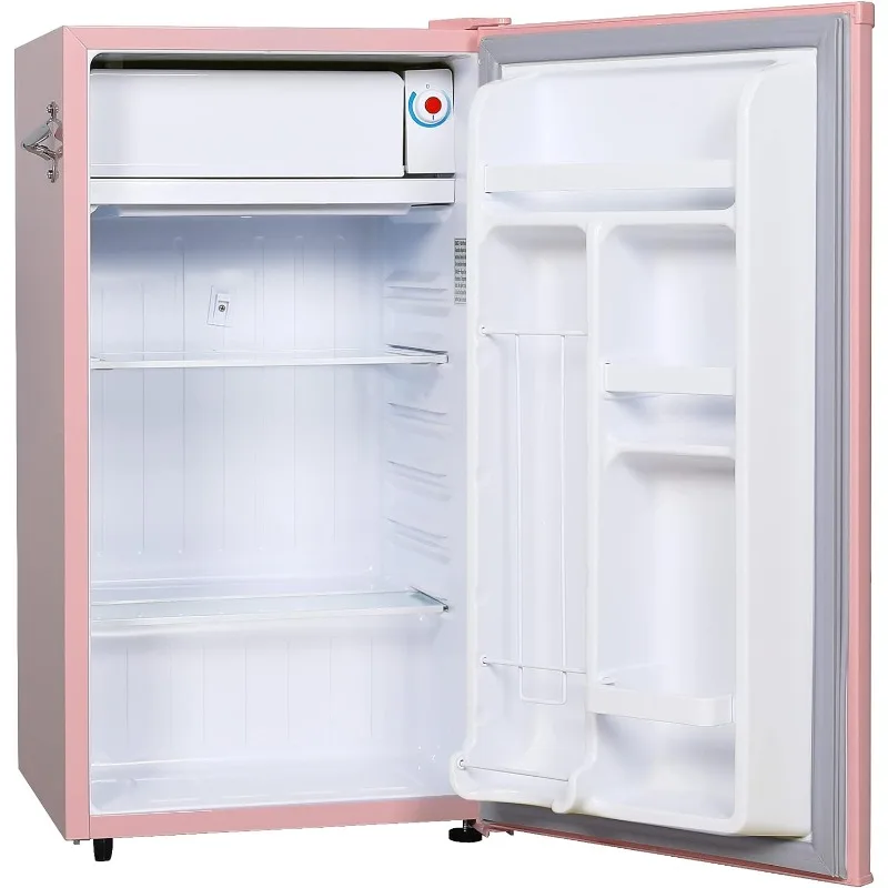 Frigidaire Efr376 Retro Bar Koelkast Koelkast Met Zijflesopener, 3.2 Cu. Ft, Roze/Koraal