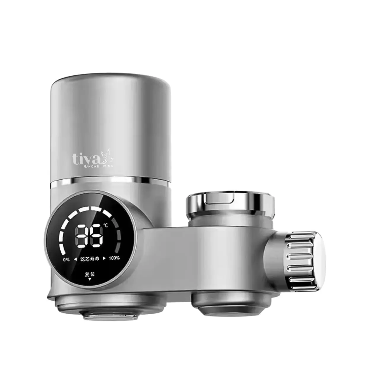 

Фильтр для воды с креплением на смеситель со светодиодным дисплеем, УФ-очистителем, уменьшает свинец и хлор — подходит для стандартных смесителей, 1 фильтр в комплекте