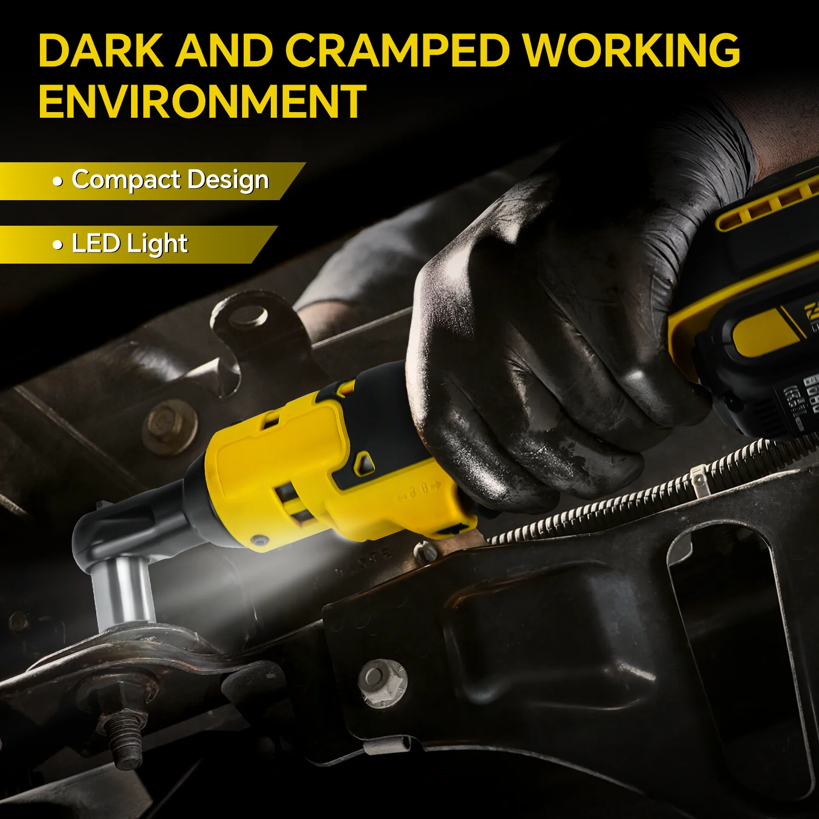 مجموعة مفاتيح ربط بسقاطة كهربائية 3/8 بوصة 260 دورة في الدقيقة لأدوات سقاطة الطاقة اللاسلكية ببطارية ديوالت 20 فولت مع سرعة متغيرة (بدون بطارية)