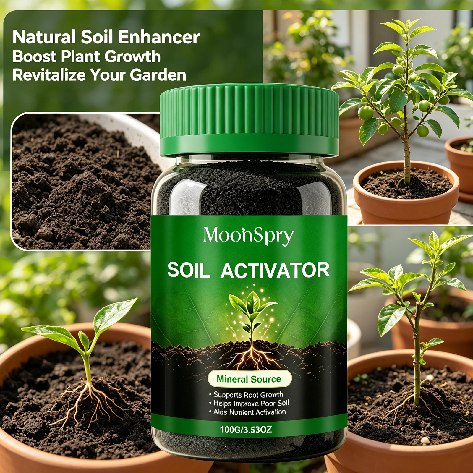 Soil Activator Fertilizer Effective Soil Conditioner Improve Garden Soil Structure Promote Plant Root Growth Multipurpose Garden