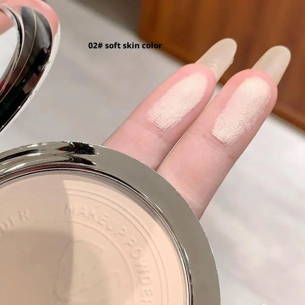 

1pcs Natural Matte Pressed Powder Oil Control Brighten Whitening Face Base Foundation Compact Concealer Makeup Cosmetics set
