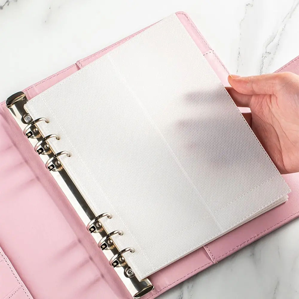 PU 100 Envelope Challenge Notebook 6 Holes Colorful Money Saving Binder Save Money Multi Pockets 100 Day Challenge Budget Binder