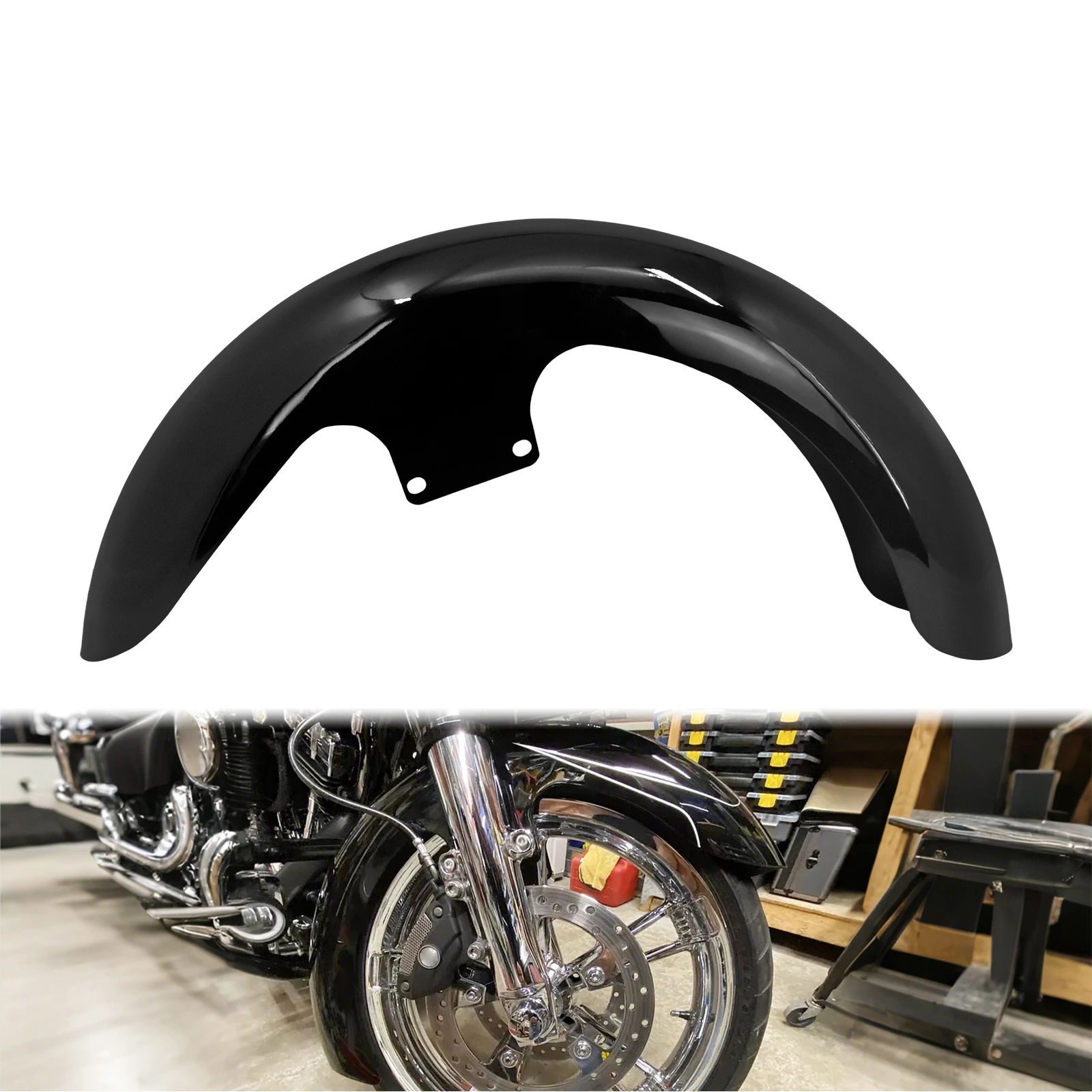 

Motorcycle Front Fender Iron Wheels Wrap Mudguards Cover For Harley Touring Street Glide FLHR 2024-25 Road Glide CVO 2023.5-2025