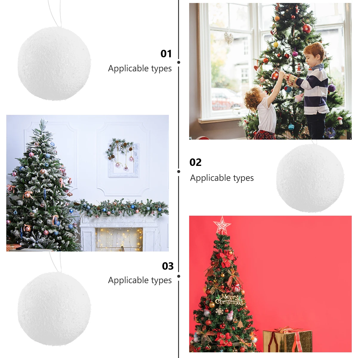 

12 Pcs Christmas Ball Ornaments Decorations Balls for Tree Decorative Hanging Indoor