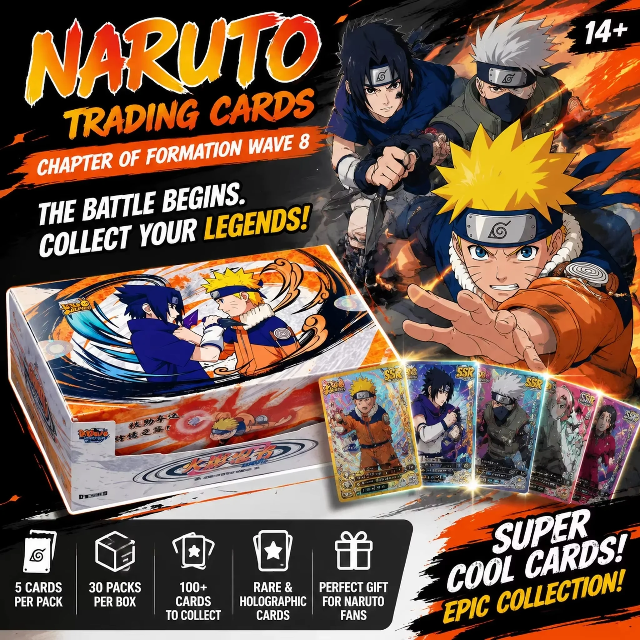 Kayou Naruto Ninja Trading Cards Volume 8 - Inheritance Collection Rare - Se Minato Naruto - Anime Collectible Gift Cards