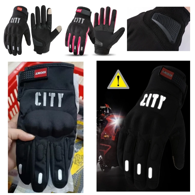 

SU-08 Waterproof Motorcycle Gloves Touch Screen Cycling Full Finger Motorbike Moto Bicycle Bike Reflective Moto Gloves