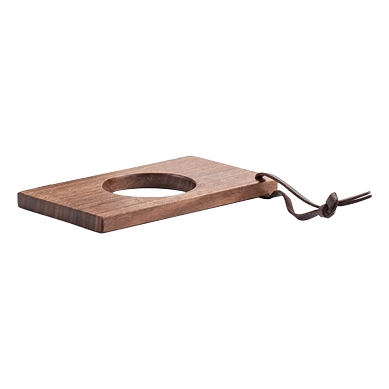 

A52Z Top Wooden Coffee Filter Cup Holder Solid Wood Drip Filter Decorative Coffee Powder Filter Paper Holder Square Coffee Tray