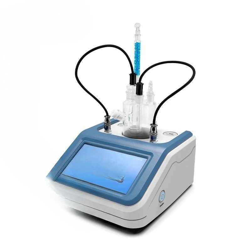 

High precision chemical solvent analysis and detection coulomb method