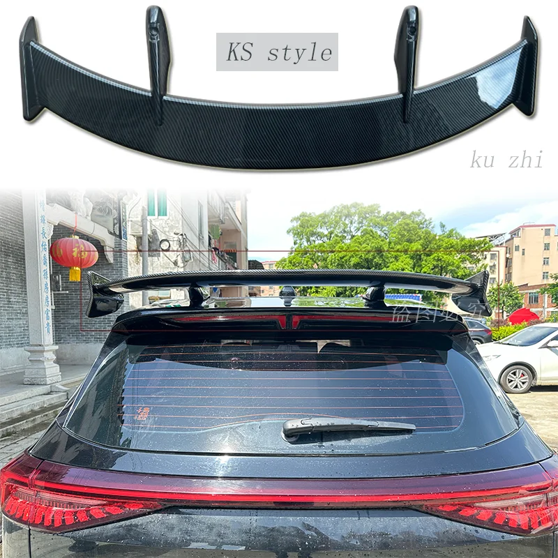 Suitable For Chery Tiggo 8 Pro High-Quality ABS Material Rear Spoiler Bright black paint finish KS Style Rear Spoiler Tail Wing