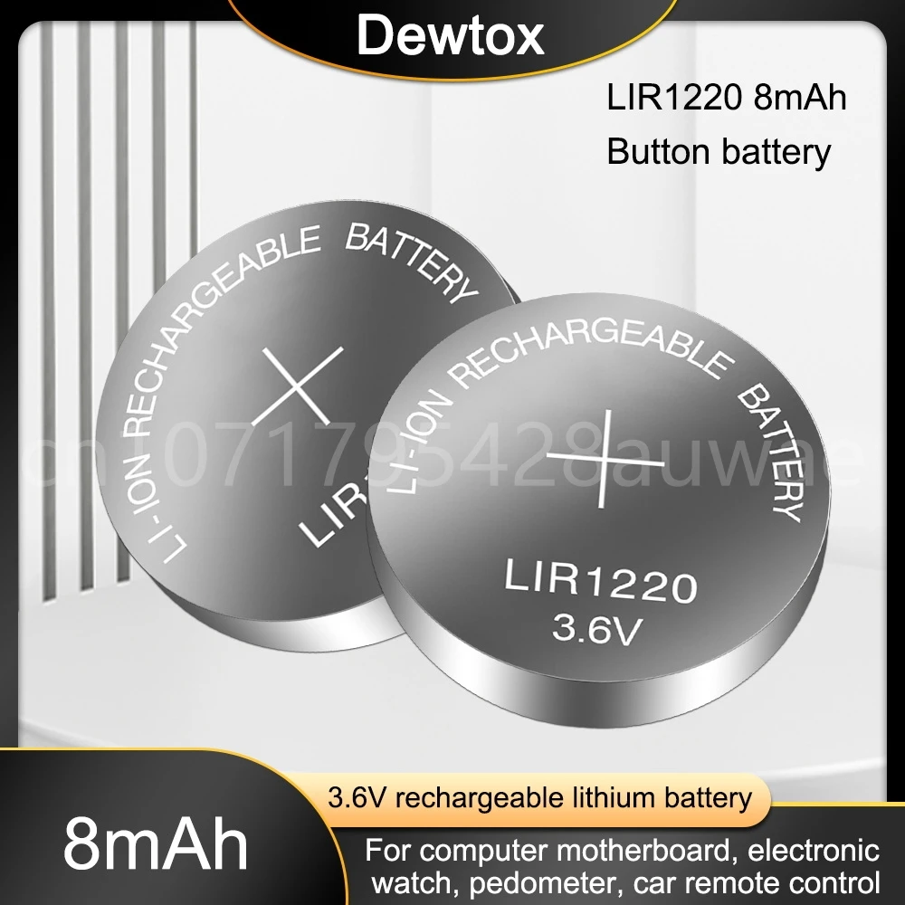 1-5PCS LIR1220 3.6V Genuine Rechargeable Coin Cell Patch Transposon New Original Lithium-ion Button Battery