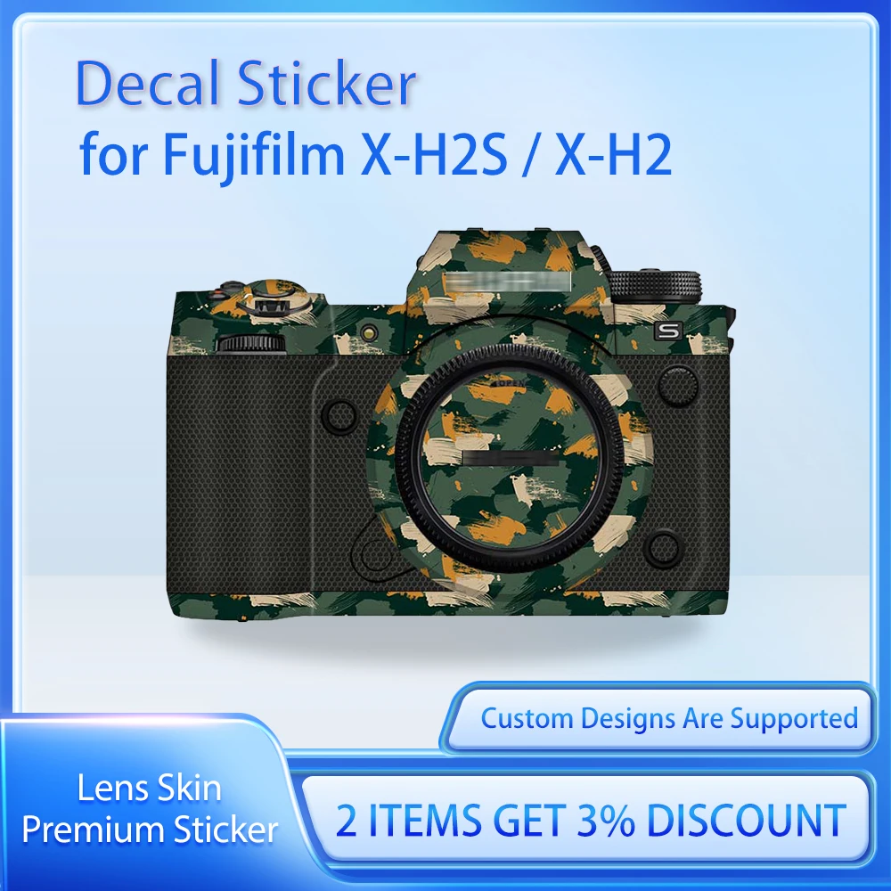 For Fujifilm Fuji X-H2S / X-H2 Camera Skin Decal X H2 Protective Film Cover Film XH2S Skin Wrap Covered X-H2S Decal Skin