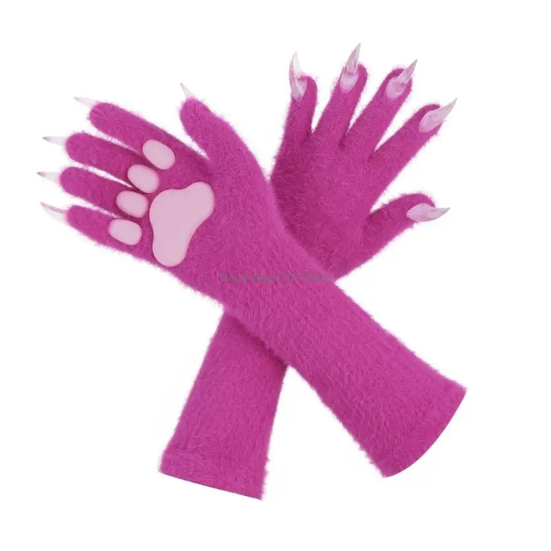 Halloween Găng tay dài silicone mềm sang trọng với móng tay dành cho trẻ