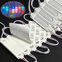 20PCS/lot Colorful Flowing RGB Multicolour Led Modules 12V COB Light Backlight Shop Banner IP65 Waterproof Car Decorative Lights