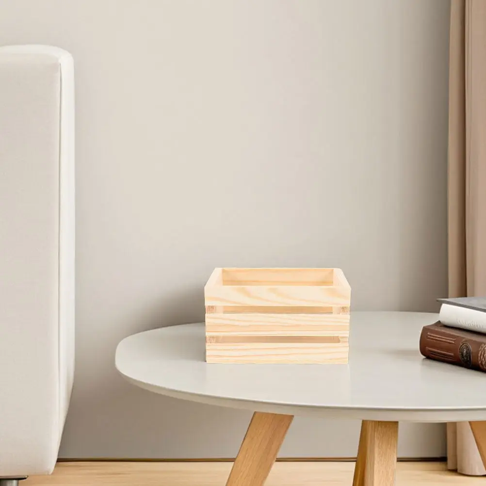 

3Pcs Miniature Wooden Crates Dollhouse Storage Baskets Realistic Decorative Mini Crates for Miniature Grocery Drinks Fruit