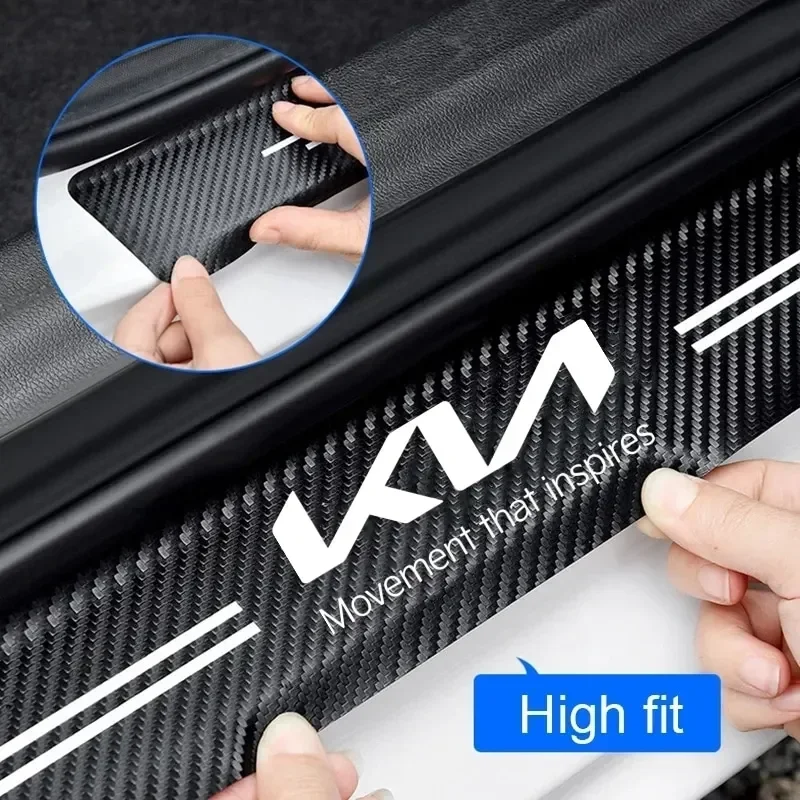 Car Trunk Door Sill Protective Threshold Stickers for KIA KN Rio Xline Sportage Ceed Sorento Venga Picanto Stonic Soul Morning