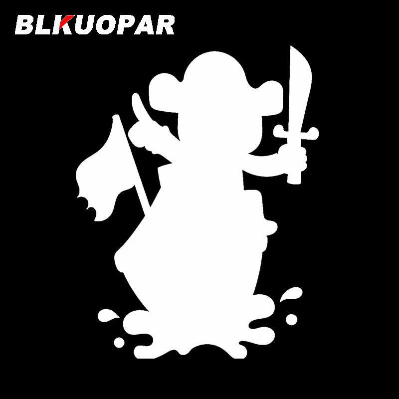 BLKUOPAR for Evil Pirates Carrying Sharp Swords Ride Boats Car Stickers Waterproof Funny Cartoon Decals Sunscreen Vinyl Car Wrap
