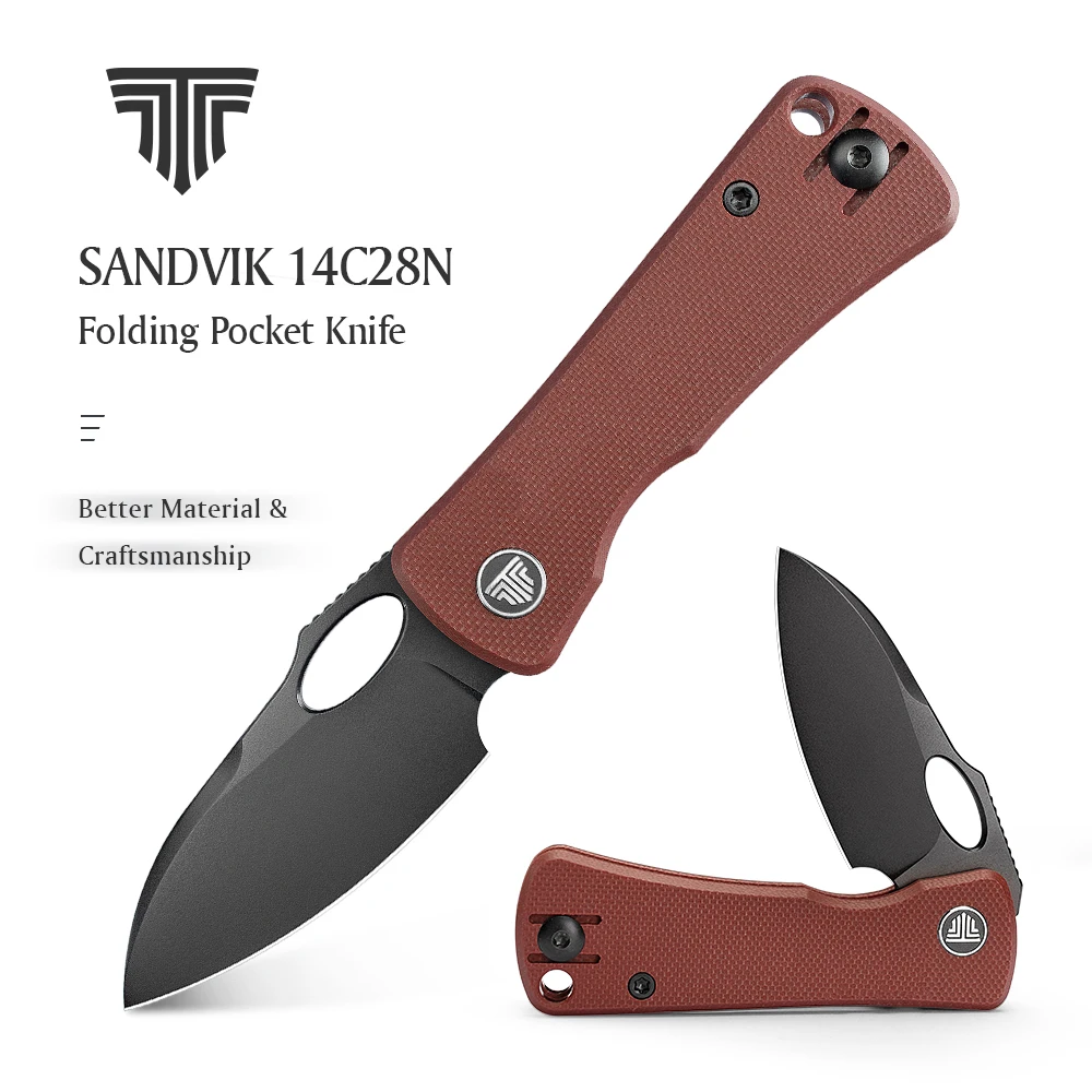 

Складной карманный нож TRIVISA Andromeda EDC для мужчин, лезвие из стали 14C28N, рукоять G10 с клипсой, для выживания, кемпинга, рыбалки, охоты