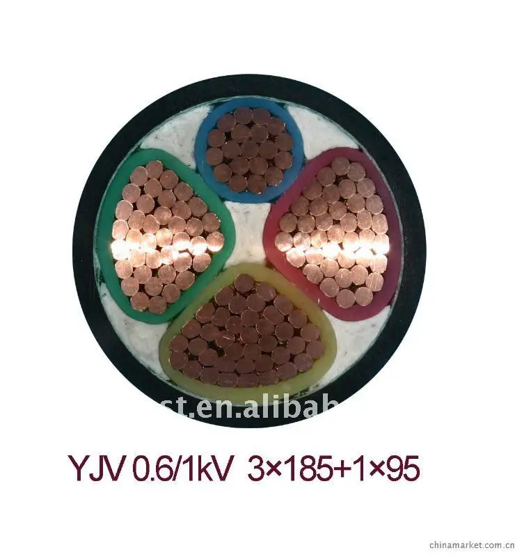 Kabel Daya YJV 0,6/1kv 3x185+1x95mm2