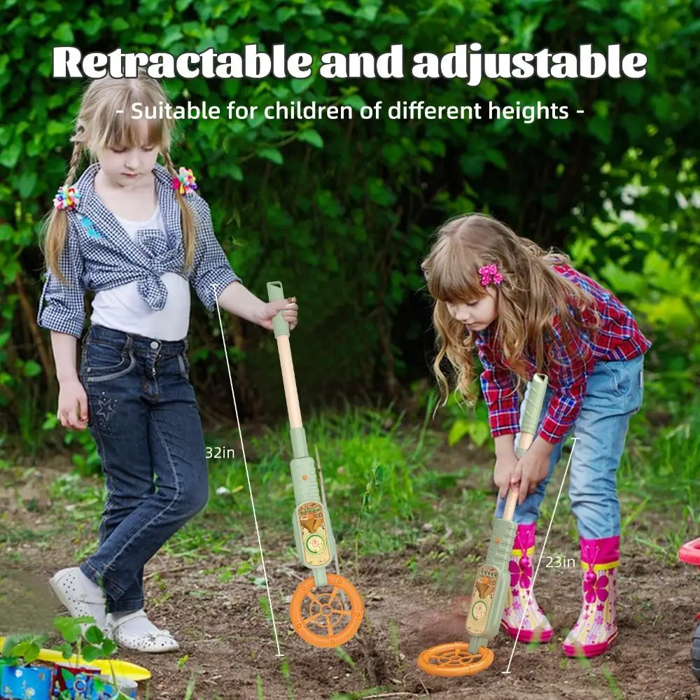 With Search Coil Metal Detector for Kids High Sensitivity Audio Alarm Underground Metal Finder Stretchable Durable