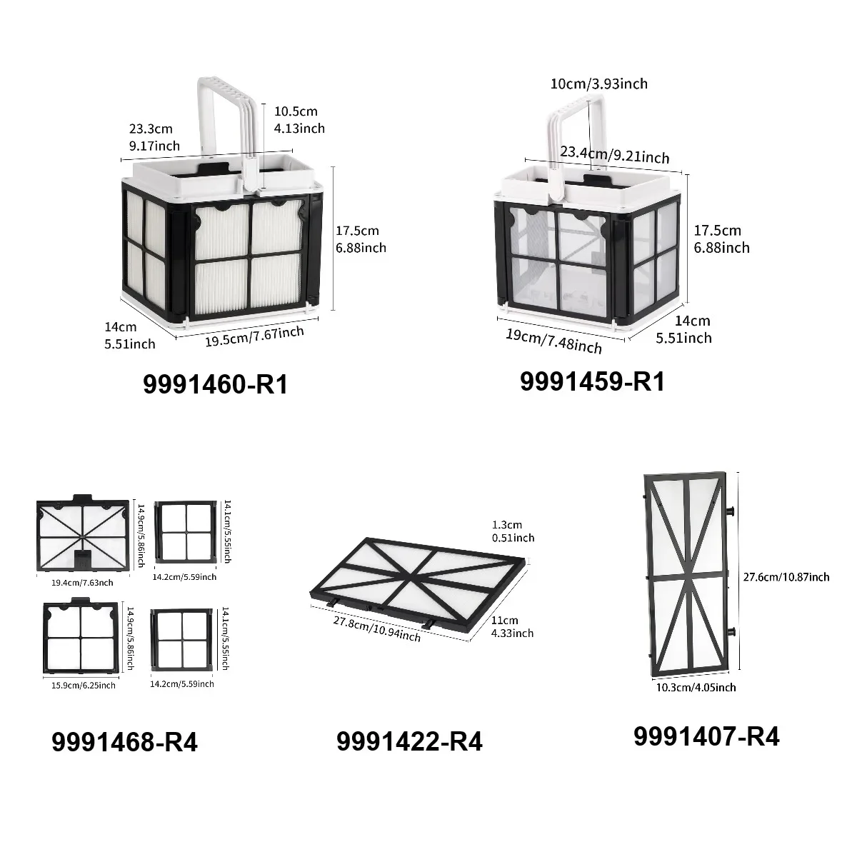 Cesta e painel de filtro ultrafino/fino para robô golfinho limpador de piscina s50 s100 s200 s300 dx3 dx4 m500