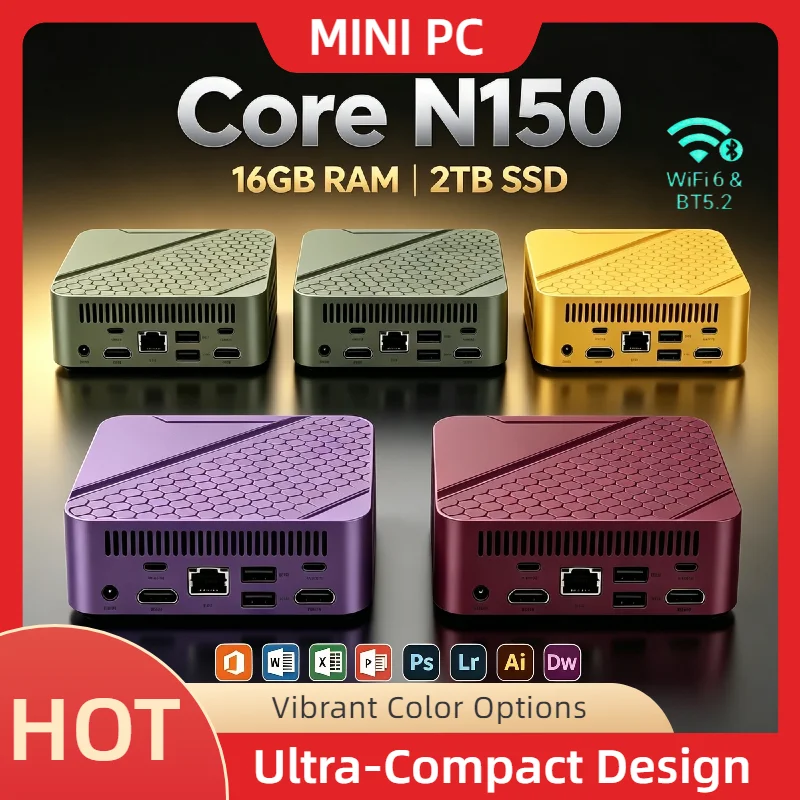 インテル-core-n150-ミニデスクトップ-16gb-ram-2tb-nvme-ssd-トリプル4k出力-wifi6-bt52-効率的な冷却-リモートホームオフィス-プロゲーミング