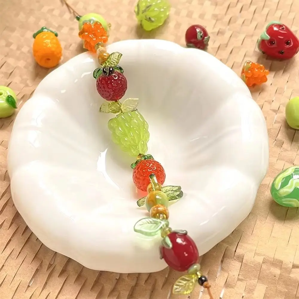 جديد الخرز شكل الخرز الزجاجي المواد الزجاجية اليدوية الاكسسوارات العصرية الفائدة تصميم الإبداعية الأناناس الخرز