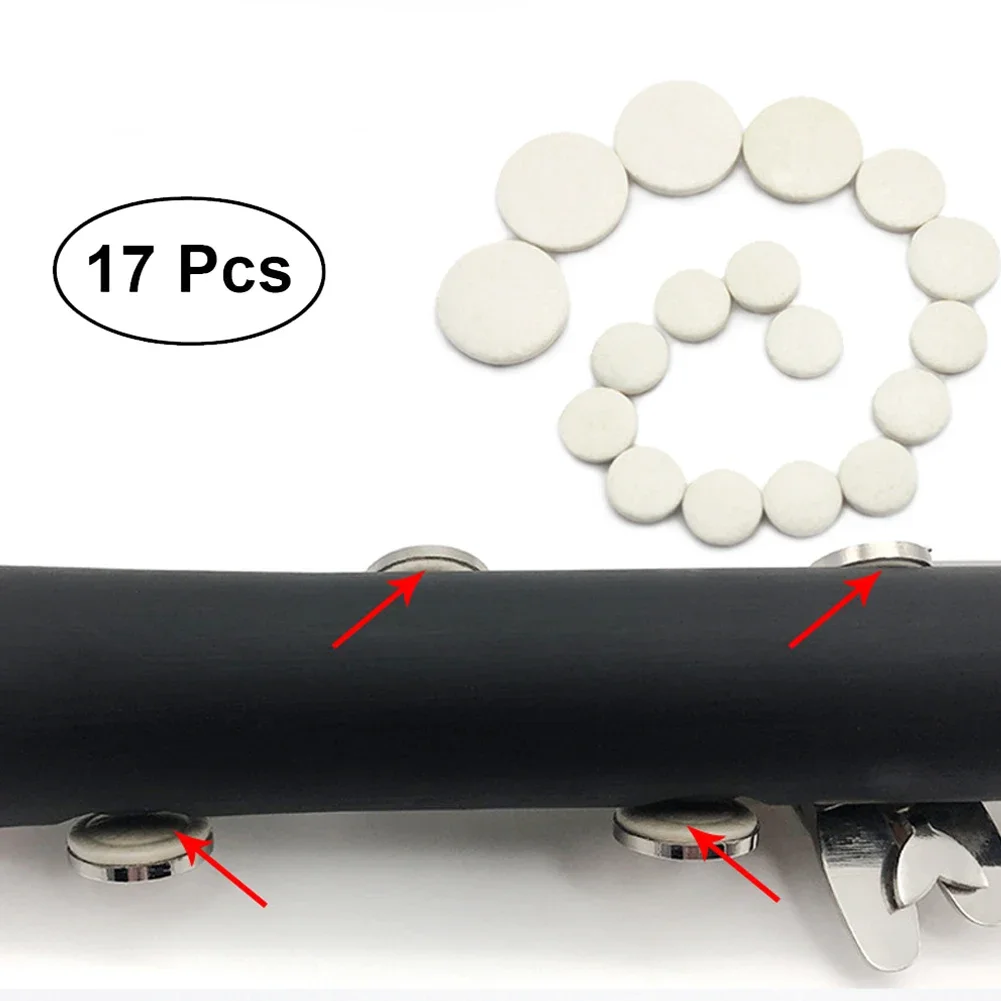 

Parts Clarinet Pads Tuning Hole Pad White Replacement Set Treble Drop B 2 Pcs 12.2mm For Most Clarinet Instruments