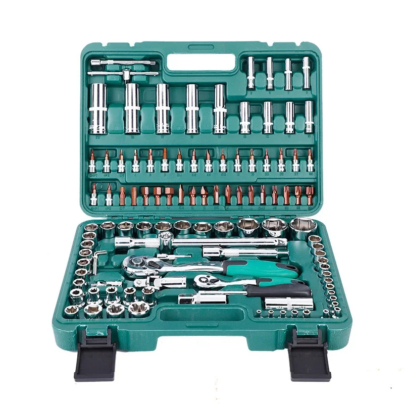 108 Pcs Combination Spanner Box Tool Socket Set Combo Wrench Kit For Car Repaircustom