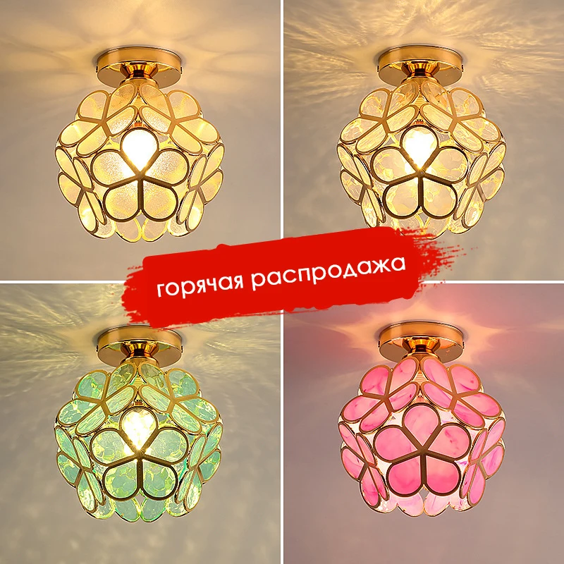 

2022 New Nordic LED Ceiling Lamp Acrylic Petal Lights Flats Loft Study Room Aisle Corridor Chandelier Indoor Lighting AC110-220V