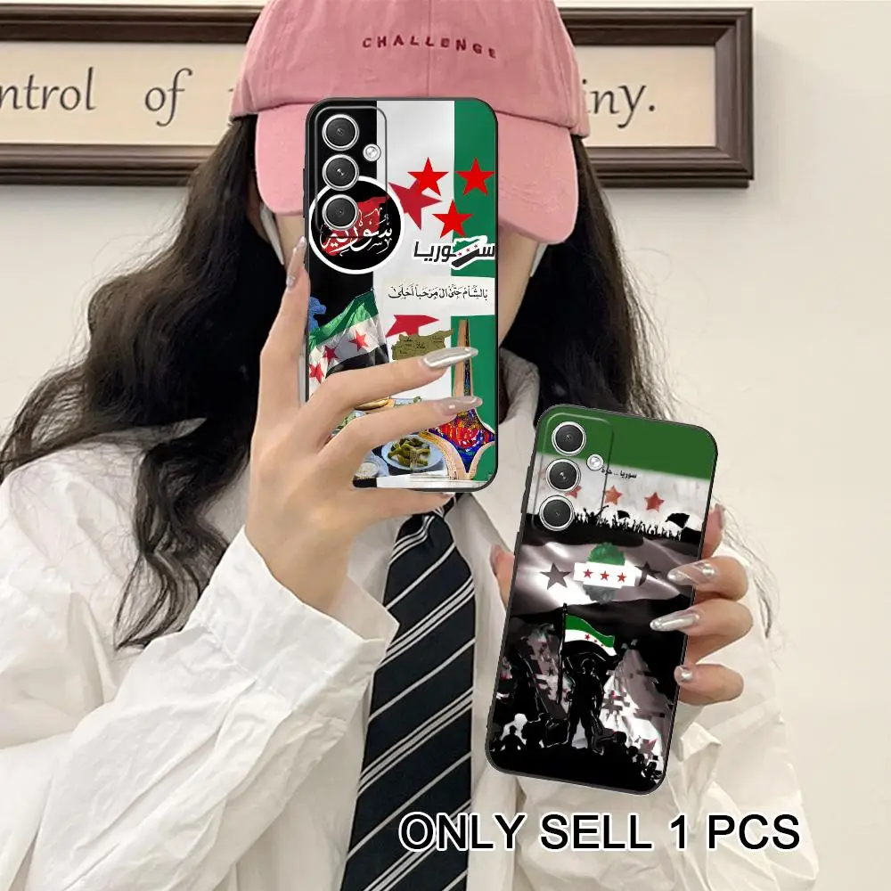 Syria Flag Phone Case for Samsung Galaxy S26 S25 S24 S23 S22 S21 S20 Note20 Plus FE Ultra Soft TPU Shockproof Cover