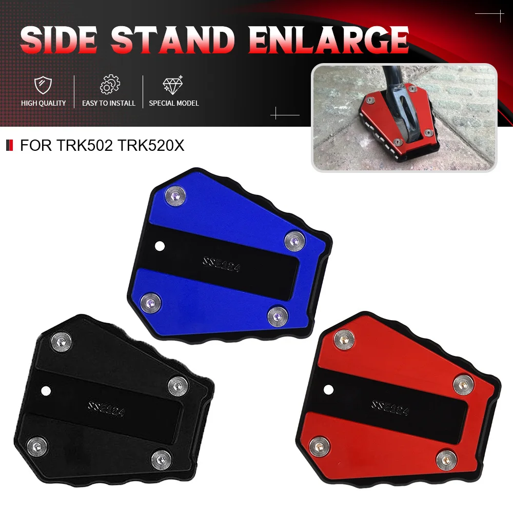 For Benelli TRK502 TRK520X 2017-2024 Motorcycle CNC Accessories Kickstand Foot Side Stand Extension Pad Support Plate Enlarge