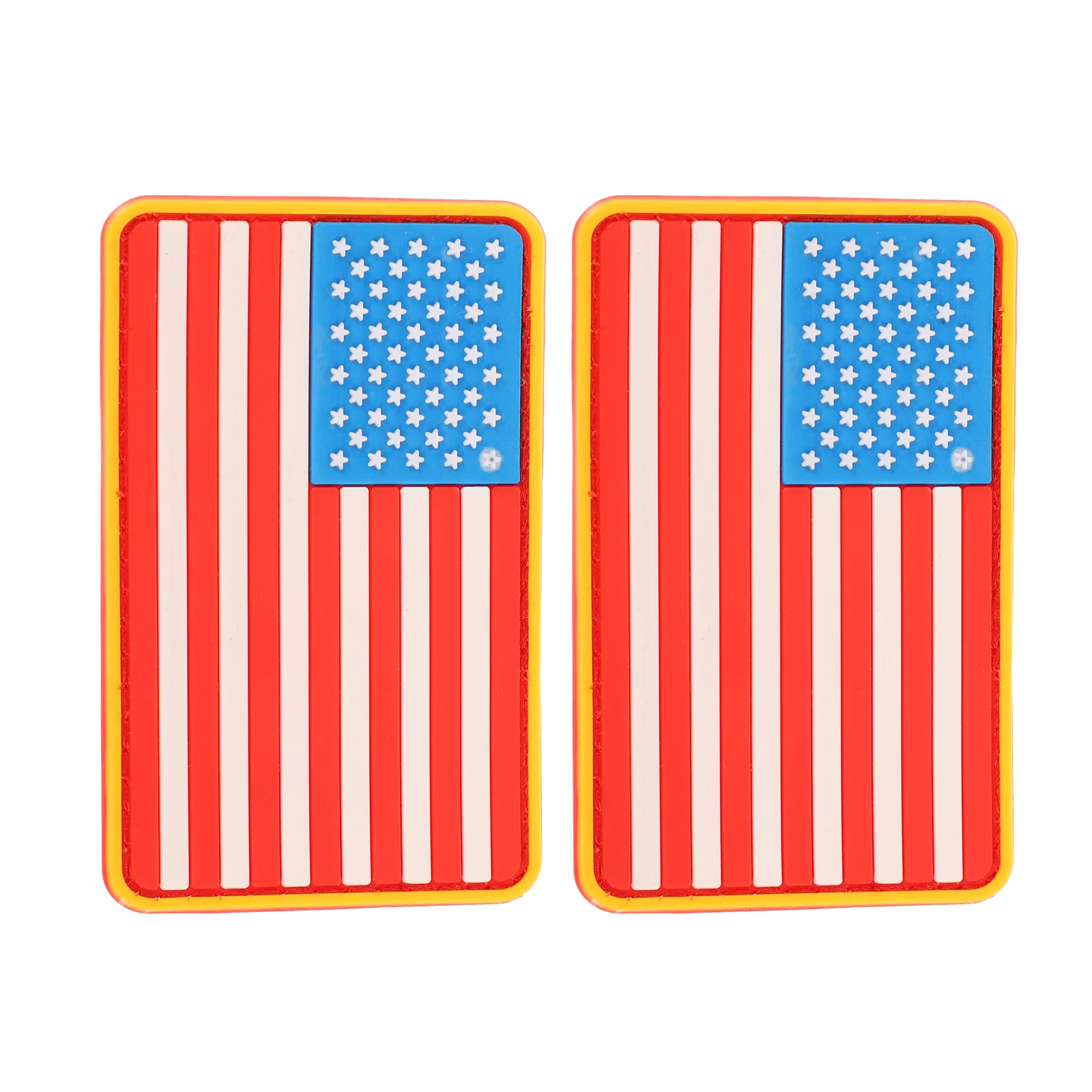 

2Pcs PVC Decorative Stickers Stars Stripes Flag Patch Clothing Repair Material Adhesive DIY Patches American Flag Embroidered