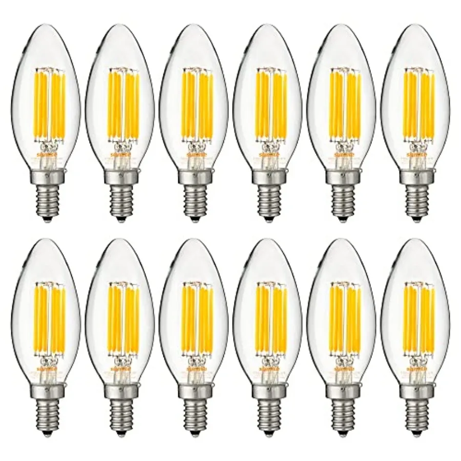 

Светодиодная лампа LED Edison B11 Torpedo Tip для люстр, 5 Вт (эквивалент 60 Вт), 630 люмен, цоколь E12, нерегулируемая яркость, прозрачное стекло