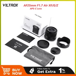 Viltrox 25mm F1.7 Air Auto Focus APS-C Prime Lens for Sony ZVE10 A6400 A6500 Fujifilm X-T5 X-T30 Nikon ZFC Z50 for Photography