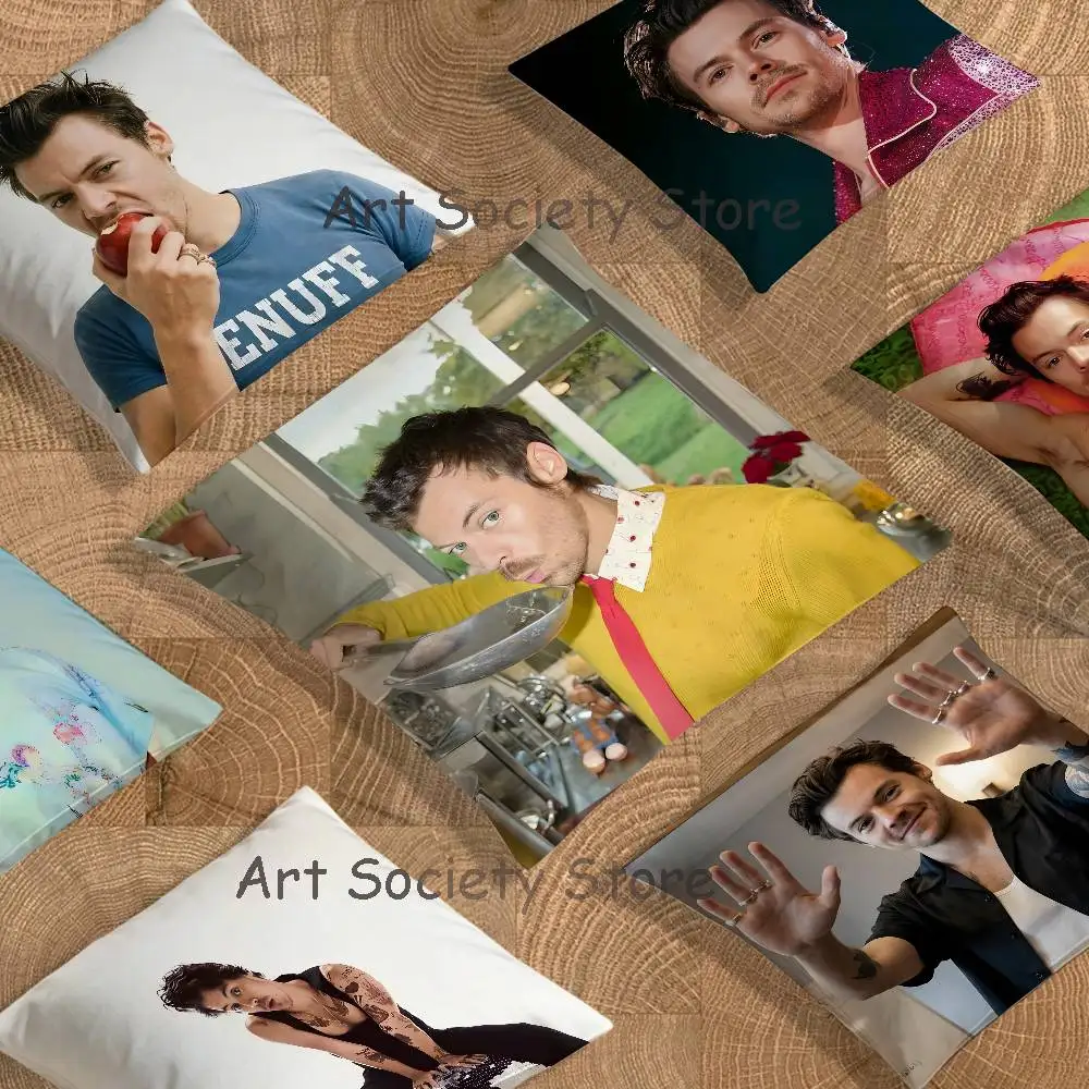 Singer H-harry Styles Pillow Case Plush Pillow Cases Home Decoration Pillow Cover for Sofa Bed Chair Living Room