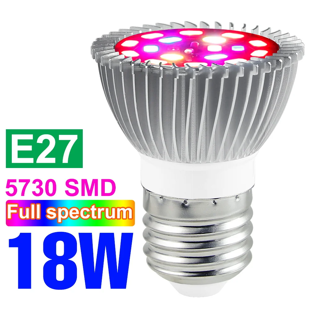 E27 Led Grow Gloeilamp Full Spectrum Phytolamp E14 Indoor Hydrocultuur Plant Uv Lamp Bloem Zaailing Groenteteelt
