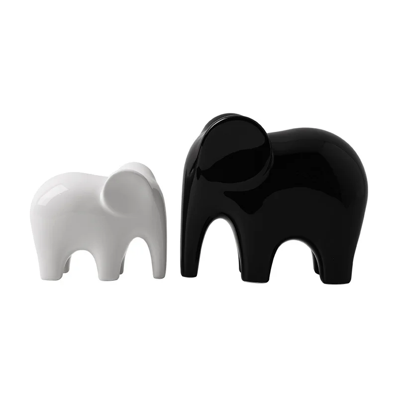 Beihanmei medieval light luxury ceramics elephant living room decoration light luxury study TV cabinet book file wholesale