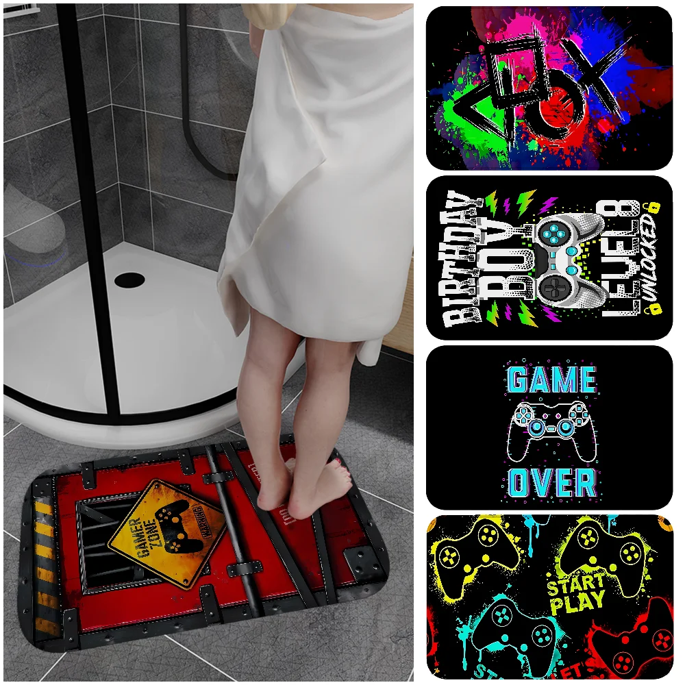 

Joystick Gamepad Floor Mat Entrance Door Mat Washable Non-Slip Living Room Sofa Chairs Area Mat Kitchen Welcome Doormat