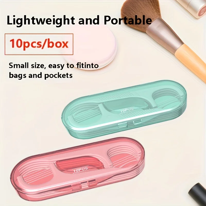 

Each box contains 10 double-headed floss, complete with toothpick floss and tip