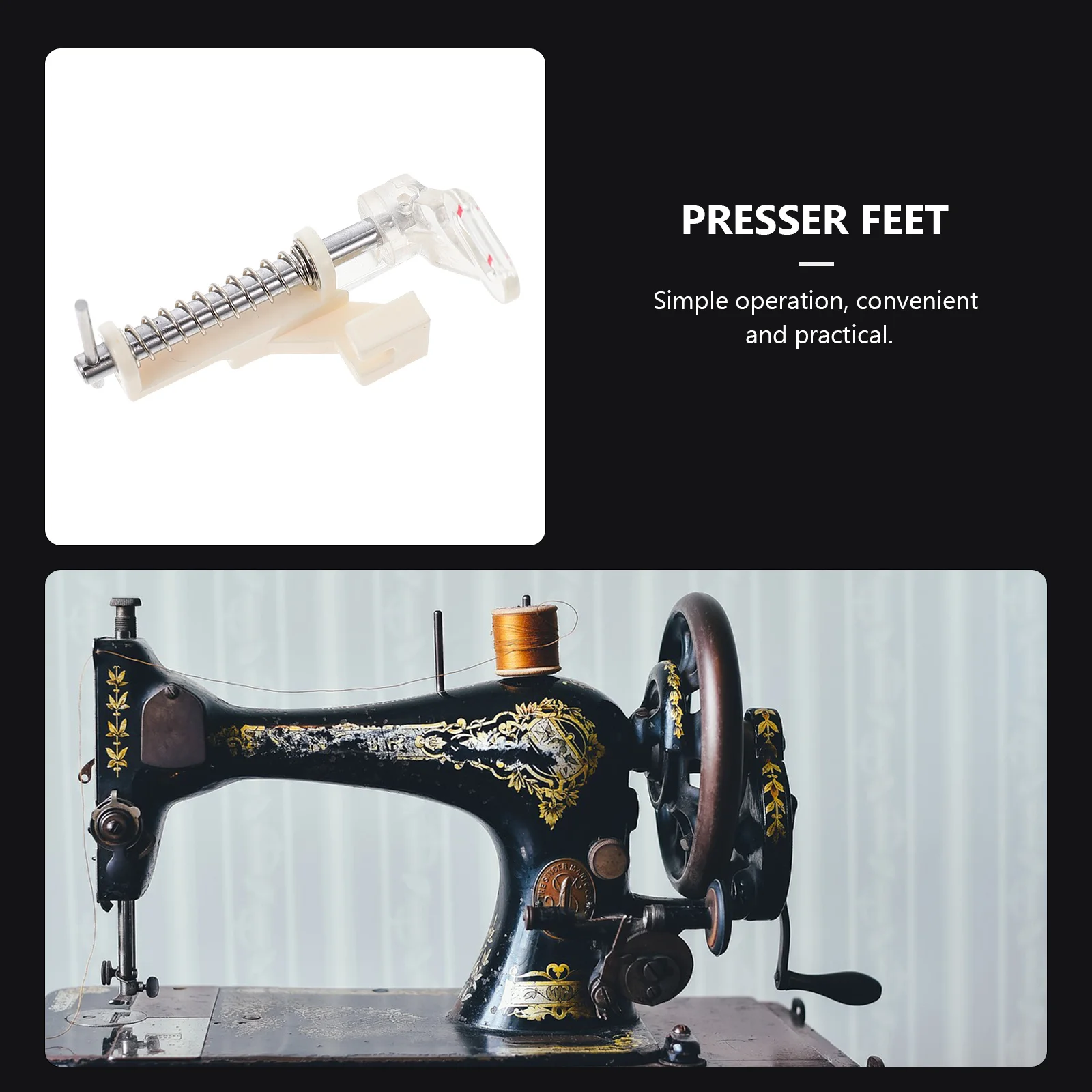 

3Pcs Sewing Machine Presser Feet Durable Multifunctional for Quilting Patchwork Accessories Sewing Supplies Presser Feet