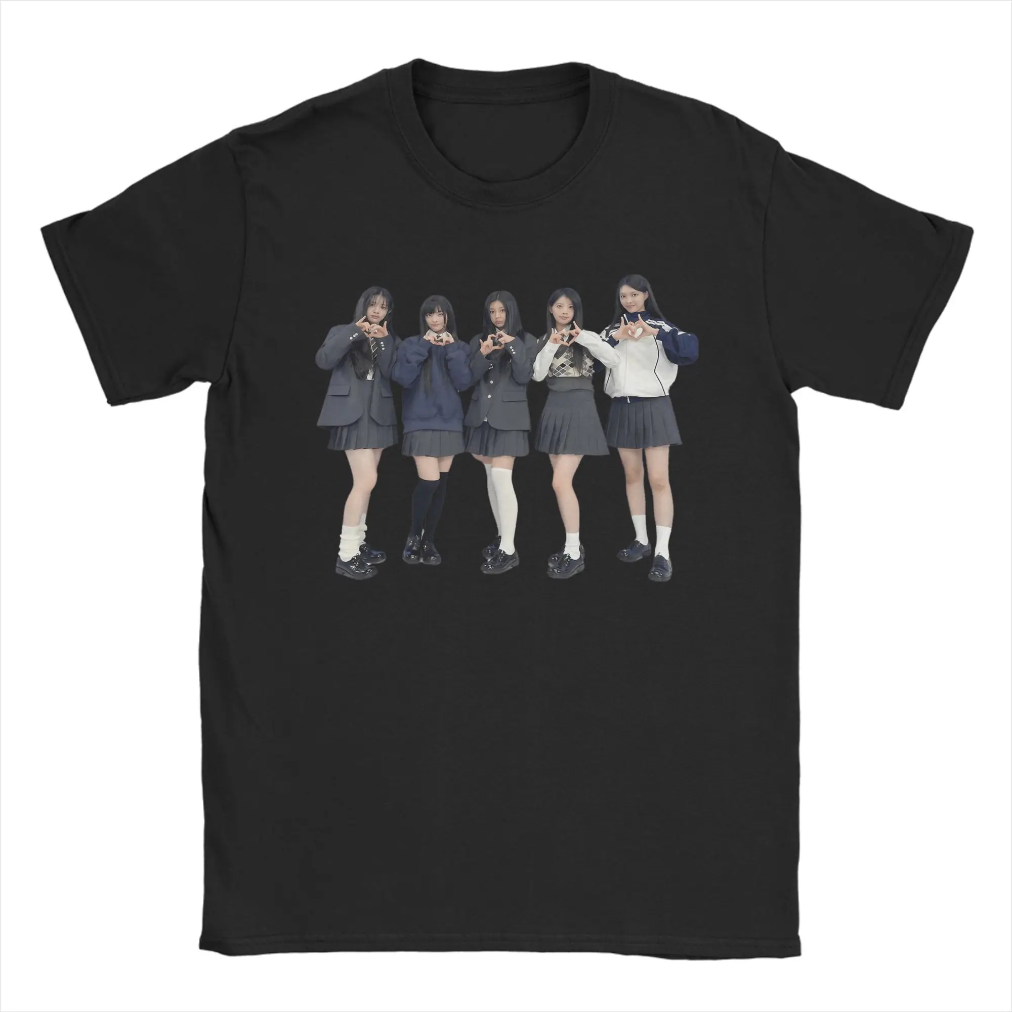 ILLIT South Korea Girls' Group T-Shirt for Men  Funny Cotton Tee Shirt Crew Neck Short Sleeve T Shirts Plus Size Tops