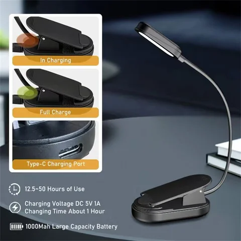 Янтарный детский книжный светильник USB Type-C — пример использования