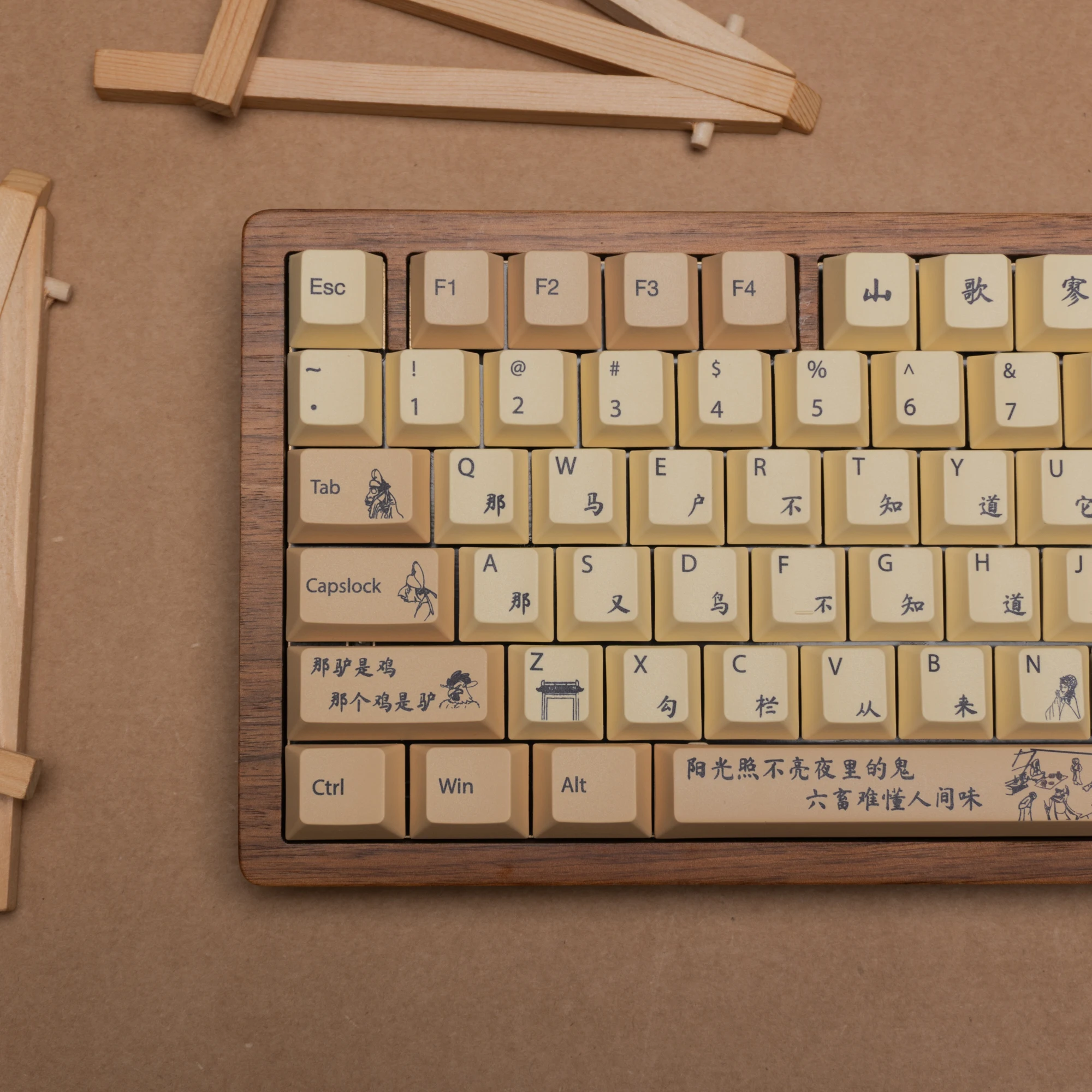 

130+ Keys Chinese Architecture PBT Keycap Cherry Profile Dye-Sub Key Caps For Cherry MX Switches Gamer Mechanical Keyboard