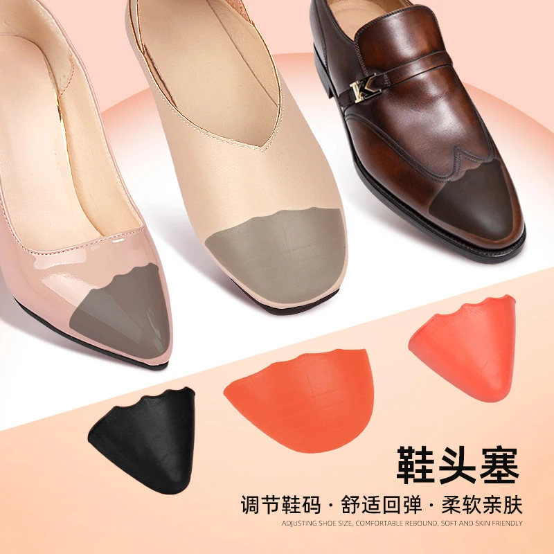 

1Pair High Heel Toe Plug Shoe Insert Big Shoes Toe Front Filler Cushion Pain Relief Protector Shoe Accessories