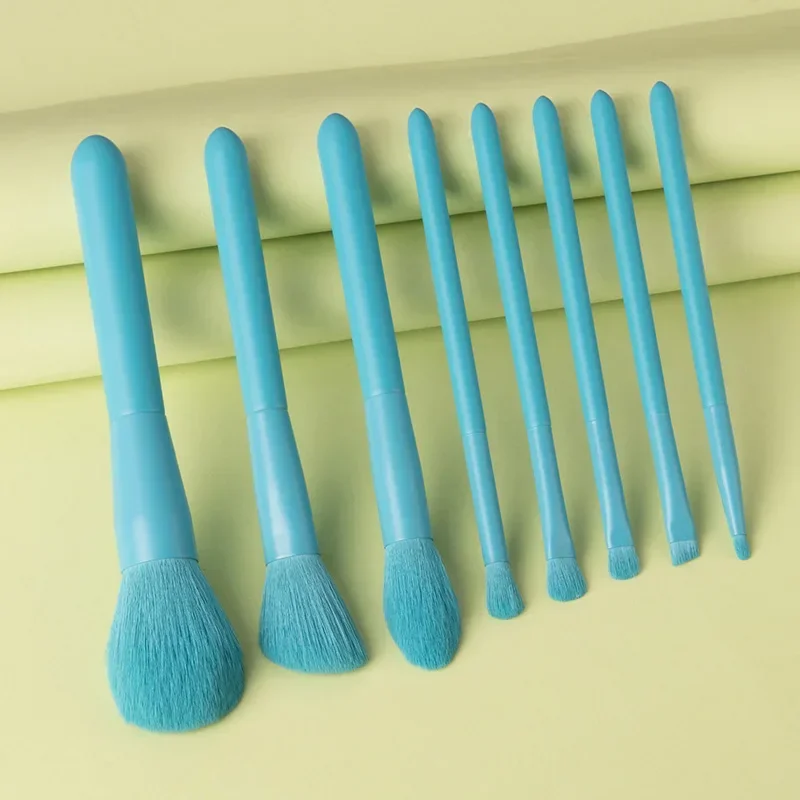 8 pièces/lot pinceaux de maquillage ombre à paupières fond de teint poudre Eyeliner cils lèvres maquillage brosse ensemble maquillage brosse outil