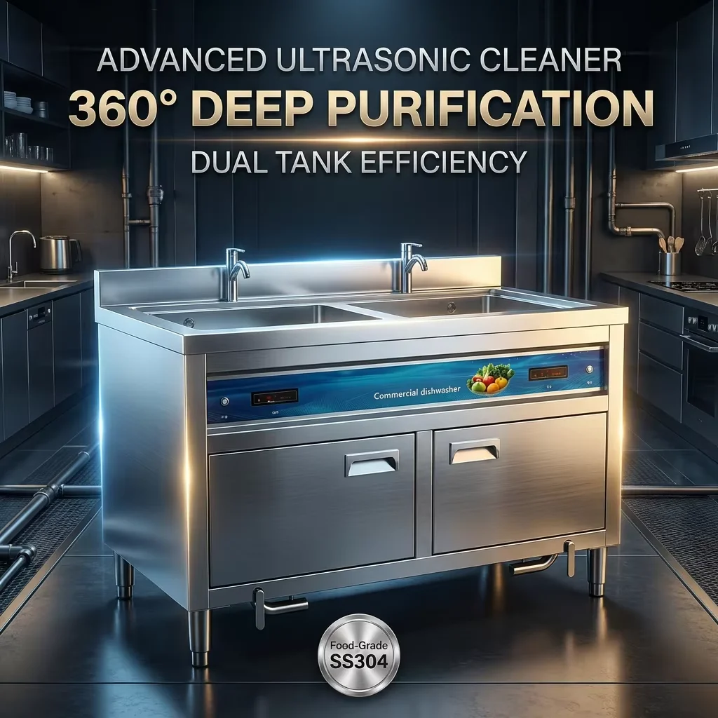 New Smart Commercial Multi-functional Ultrasonic Cleaning Machine Stainless Steel for Fruits and Vegetables and Dishes