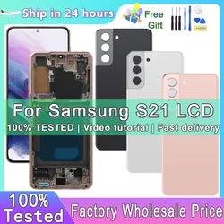 TFT Screen S21 Display for pantalla Samsung Galaxy S21 5G G991B/DS Lcd Display Digital Touch Screen Assembly with Frame Replace