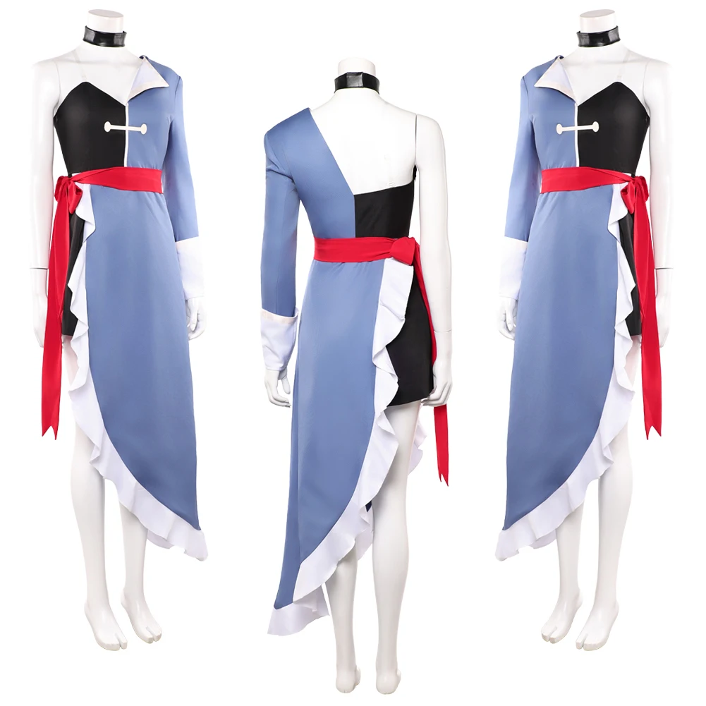 TV Hell Inn 2 Vaggie فستان أرجواني طقم ملابس تنكرية للهالوين ملابس موحدة للنساء البالغات بدلات حفلات الكرنفال